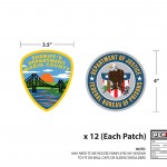 Psych (Season 7) - Law Enforcement Patches - Sheriff's Department Marin County and Department of Justice - Federal Bureau of Prisons