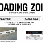 Loading zone stencil for the television series, 'King & Maxwell (Season 1).'