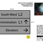 St. Bart's Hospital directions sign for the television series, 'King & Maxwell (Season 1).'