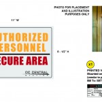 Authorized Personnel cover-up sign for the television series, "King & Maxwell (Season 1)."